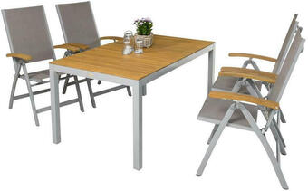 Möbelix Gartengarnitur 5-teilig naxos akazie/aluminium Angebot