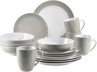 Möbelix Kombiservice kitchen keramik 4 personen geschirr set beige Angebot