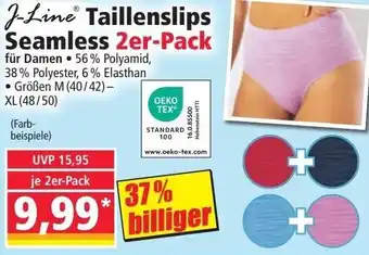Norma J-Line Taillenslips Seamless 2er-Pack für Damen Größen M (40/42) - XL (48/50) Angebot