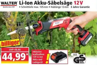 Norma WALTER Li-Ion Akku-Säbelsäge 12V Angebot