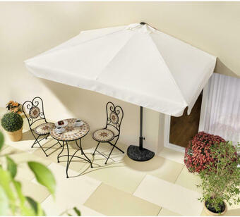 Möbelix Sonnenschirm bxhxt 228x255x134cm uv-beständig naturfarben Angebot