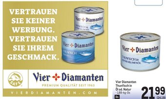 Metro Vier Diamanten Thunfisch in Öl od. Natur -1,88-kg-Ds Angebot