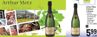 Metro Arthur Metz Crémant d'Alsace 0,75-l-Fl Angebot