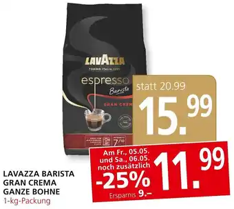 SPAR Gourmet LAVAZZA BARISTA GRAN CREMA GANZE BOHNE 1-kg-Packung Angebot