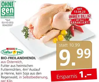 SPAR Gourmet BIO-FREILANDHENDL aus Österreich Angebot