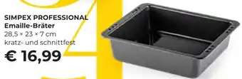 Interspar SIMPEX PROFESSIONAL Emaille-Bräter 28,5 x 23 x 7 cm kratz- und schnittfest Angebot