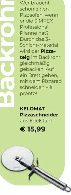 Interspar KELOMAT Pizzaschneider aus Edelstahl Angebot
