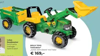 Interspar ROLLY TOYS rettraktor* ,,Junior John Deere" mit Trailer Angebot