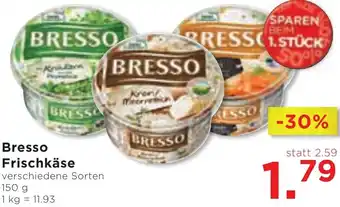 Unimarkt Bresso Frischkäse verschiedene Sorten 150 g Angebot