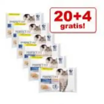 20 + 4 gratis! 24 x 85 g perfect fit sterilise indoor adult 1+