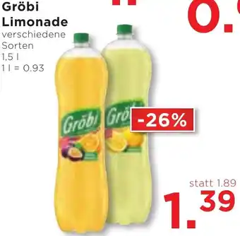 Unimarkt Gröbi Limonade verschiedene Sorten 1,5L Angebot