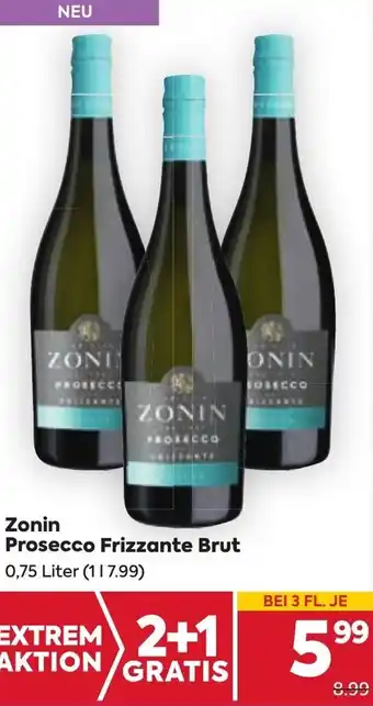 Billa Zonin Prosecco Frizzante Brut 0,75 Liter (117.99) Angebot