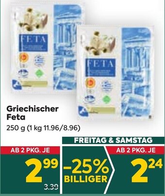 Billa Griechischer Feta 250 g Angebot