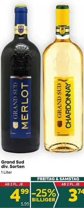 Billa Grand Sud div. Sorten 1 Liter Angebot