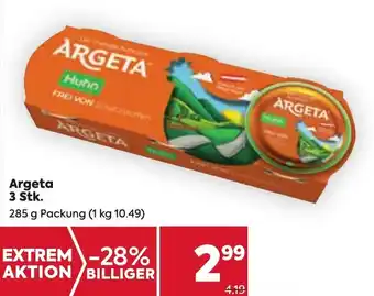 Billa Argeta 3 Stk. 285 g Packung (1 kg 10.49) Angebot