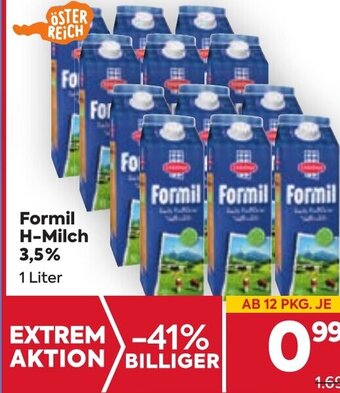 Billa Formil H-Milch 3,5% 1 Liter Angebot