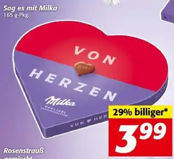 Nah&Frisch Sag es mit Milka 165 g-Pkg. Angebot