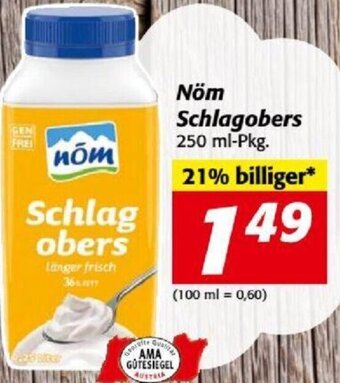 Nah&Frisch Nöm Schlagobers 250 ml-Pkg. Angebot
