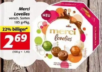 Nah&Frisch Merci Lovelies versch. Sorten 185 g-Pkg. Angebot