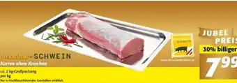 Nah&Frisch donauland-SCHWEIN Karree ohne Knochen ca. 2 kg-Großpackung per kg Angebot