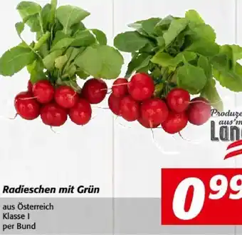 Nah&Frisch Radieschen mit Grün aus Österreich Klasse I per Bund Angebot