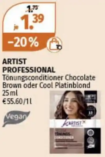 Müller ARTIST PROFESSIONAL Tönungsconditioner Chocolate Brown oder Cool Platinblond 25ml €55.60/11 Angebot