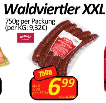 Wurstico Waldviertler XXL 750g per Packung Angebot