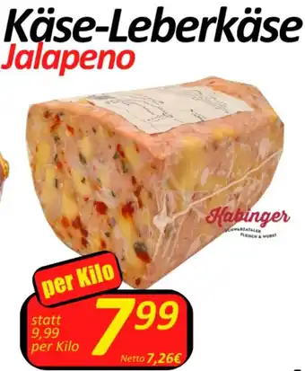 Wurstico Leberkäse Käse Jalapeno per Kilo Angebot
