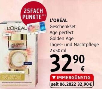 dm L'ORÉAL Geschenkset Age perfect Golden Age Tages- und Nachtpflege 2x50 ml Angebot
