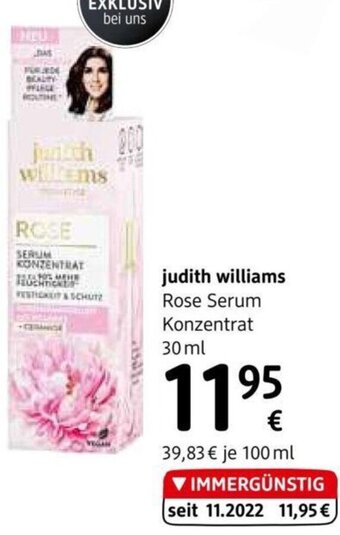 dm judith williams Rose Serum Konzentrat 30 ml Angebot