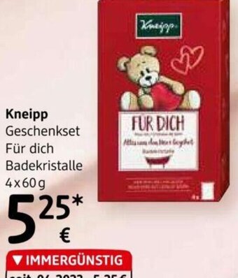dm Kneipp Geschenkset Für dich Badekristalle 4x60g Angebot
