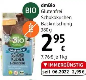 dm dmBio Glutenfrei Schokokuchen Backmischung 380g Angebot
