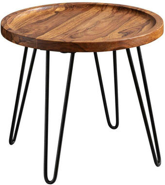 Möbelix Couchtisch rund holz massiv sheesham schwarz Angebot