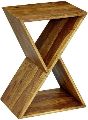 Möbelix Beistelltisch x-form aus sheeshamholz massiv Angebot