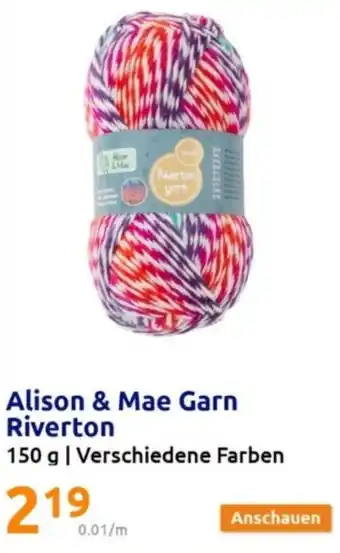 Action Alison & Mae Garn Riverton 150 g | Verschiedene Farben Angebot
