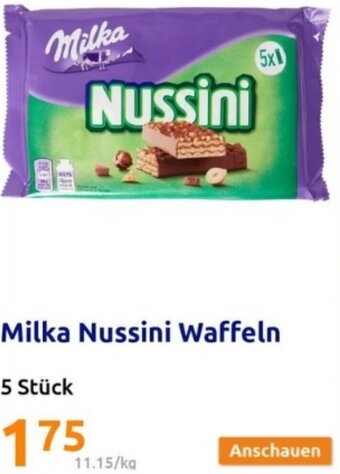 Action Milka Nussini Waffeln 5 Stück Angebot
