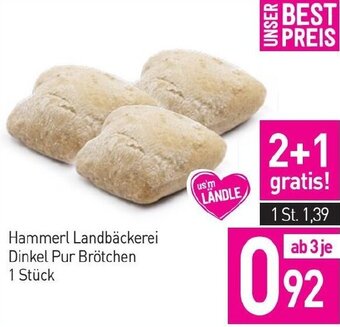 Sutterlüty Hammerl Landbäckerei Dinkel Pur Brötchen 1 Stück Angebot