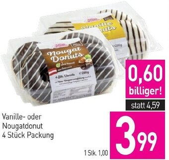 Sutterlüty Vanille- oder Nougatdonut 4 Stück Packung Angebot