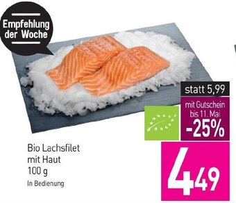 Sutterlüty Bio Lachsfilet mit Haut 100g Angebot