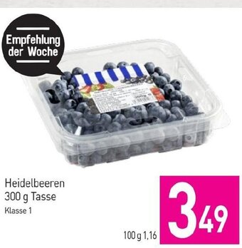 Sutterlüty Heidelbeeren 300 g Tasse Klasse 1 Angebot