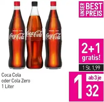 Sutterlüty Coca Cola oder Cola Zero 1 Liter Angebot