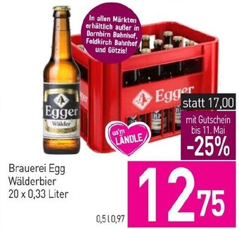 Sutterlüty Brauerei Egg Wälderbier 20 x 0,33 Liter Angebot