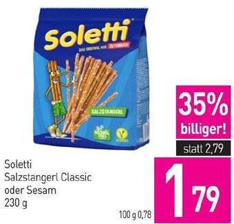 Sutterlüty Soletti Salzstangerl Classic oder Sesam 230 g Angebot