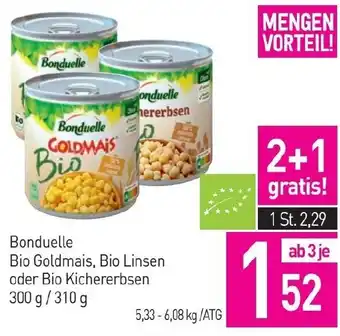 Sutterlüty Bonduelle Bio Goldmais, Bio Linsen oder Bio Kichererbsen 300g/ 310 g Angebot