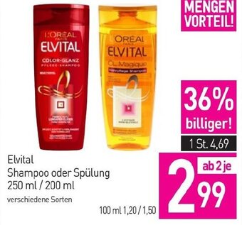 Sutterlüty Elvital Shampoo oder Spülung 250 ml / 200 ml Angebot