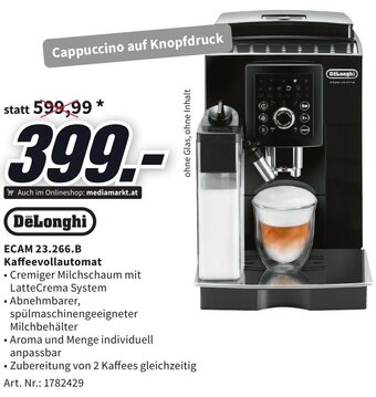 Media Markt DeLonghi ECAM 23.266.B Kaffeevollautomat Angebot