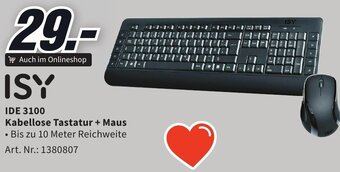 Media Markt ISY IDE 3100 Kabellose Tastatur + Maus Angebot