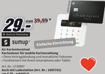 Media Markt sumup Air Kartenterminal Kartenleser für mobile Kartenzahlung Angebot