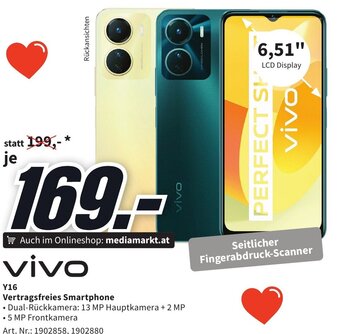 Media Markt vivo Y16 Vertragsfreies Smartphone Angebot