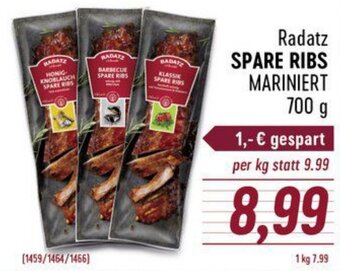 Radatz Radatz SPARE RIBS MARINIERT 700 g Angebot